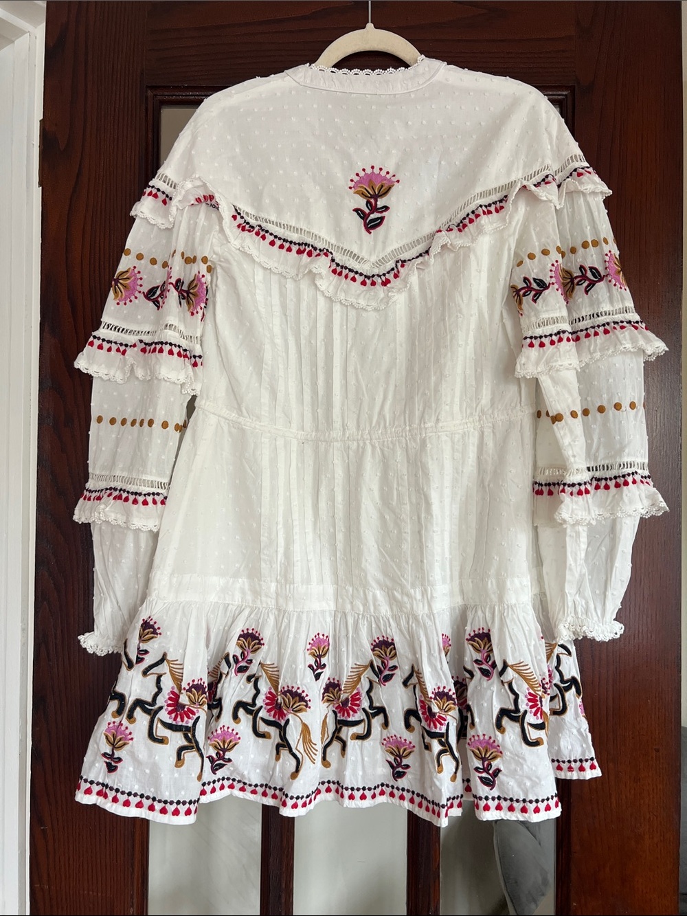FARM Rio White Embroidered Tunic with Multicolor Horse Motifs - Picture 6 of 10